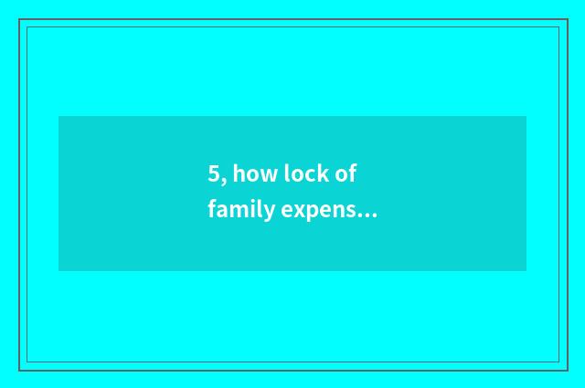5, how lock of family expenses of choose and buy?