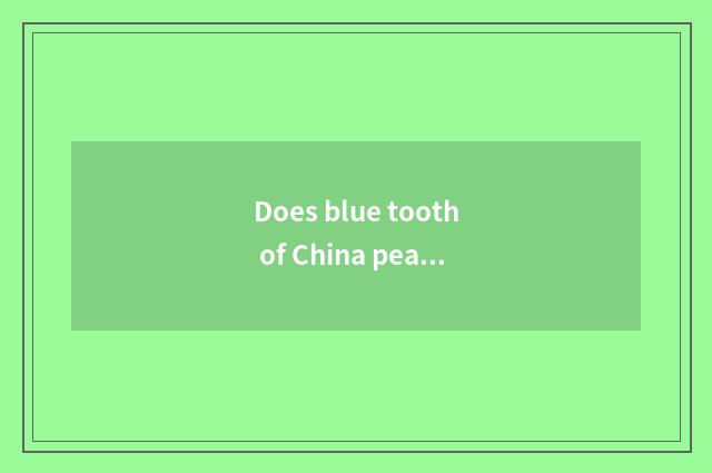 Does blue tooth of China peaceful car hook up don't have sound?