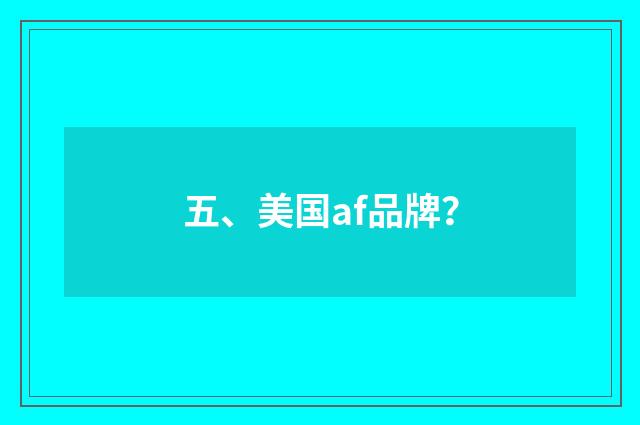 五、美国af品牌?