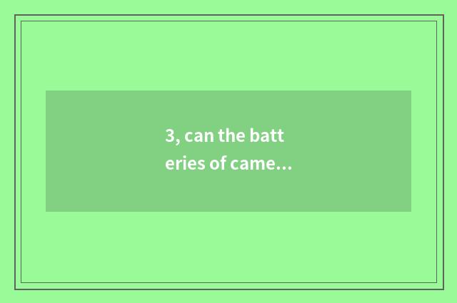 3, can the batteries of camera of Suo Ni number charge with other charger?