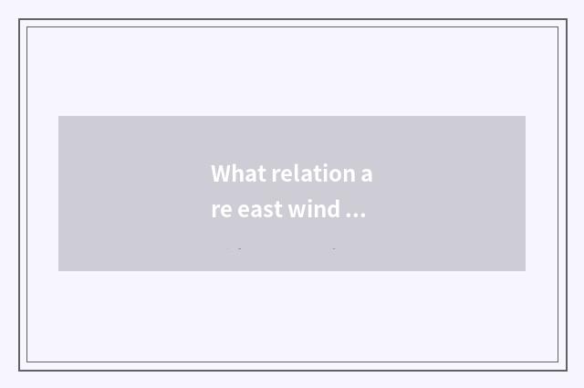 What relation are east wind car and east wind scene?