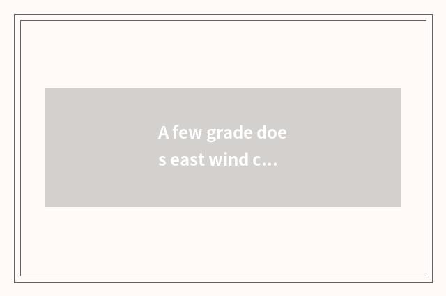 A few grade does east wind car have?