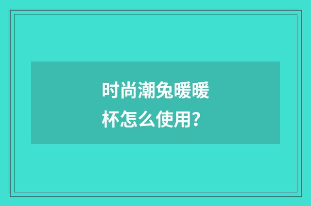 时尚潮兔暖暖杯怎么使用？