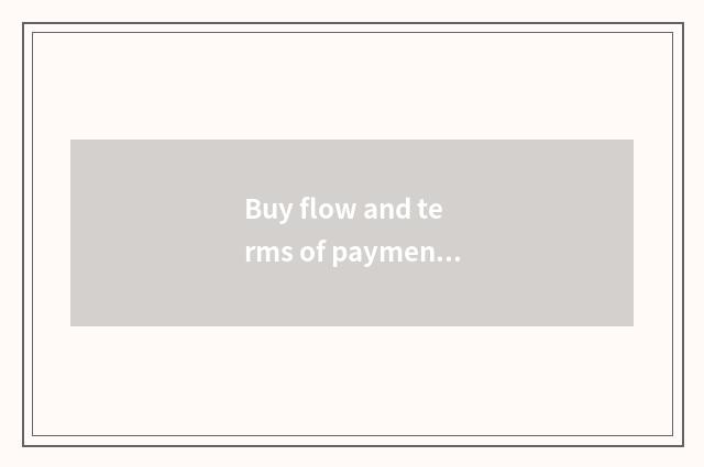 Buy flow and terms of payment