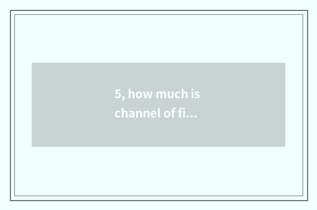 5, how much is channel of finance and economics of total stage of central broadc
