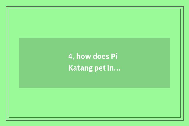 4, how does Pi Katang pet increase a constitution?