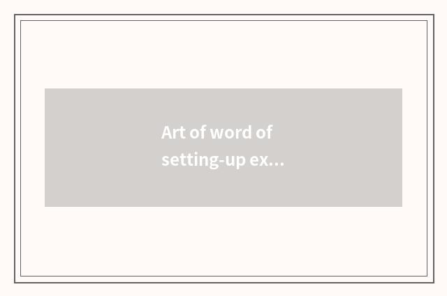 Art of word of setting-up exercise direct seeding?
