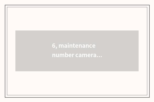 6, maintenance number camera, how to give digital camera discharge?