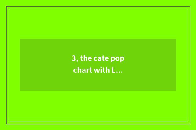 3, the cate pop chart with Lai delicious overgrown with weeds?