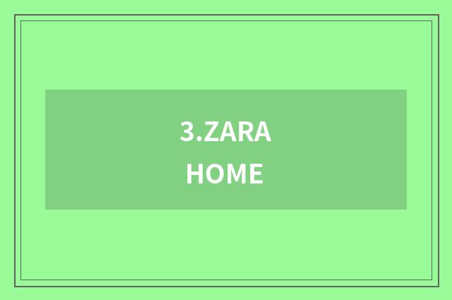 3.ZARA HOME