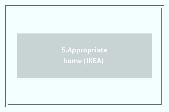 5.Appropriate home (IKEA)