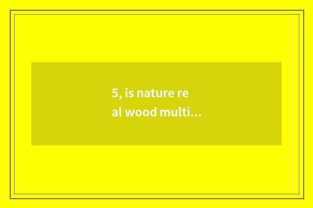5, is nature real wood multilayer floor environmental protection?