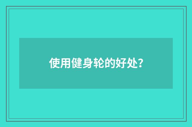使用健身轮的好处?