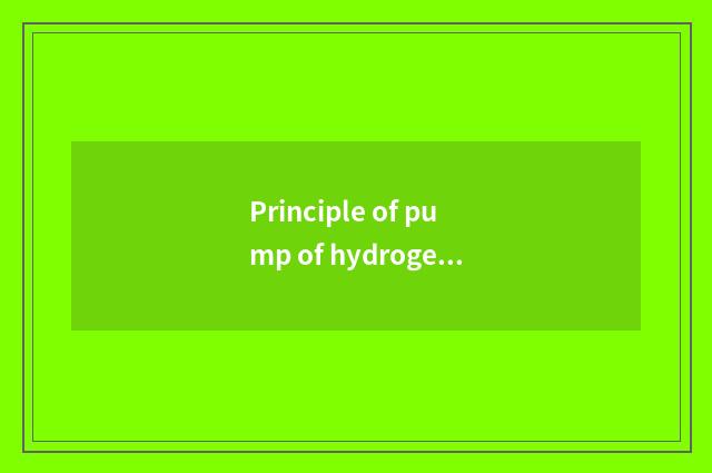 Principle of pump of hydrogen of hydrogenous fuel car?