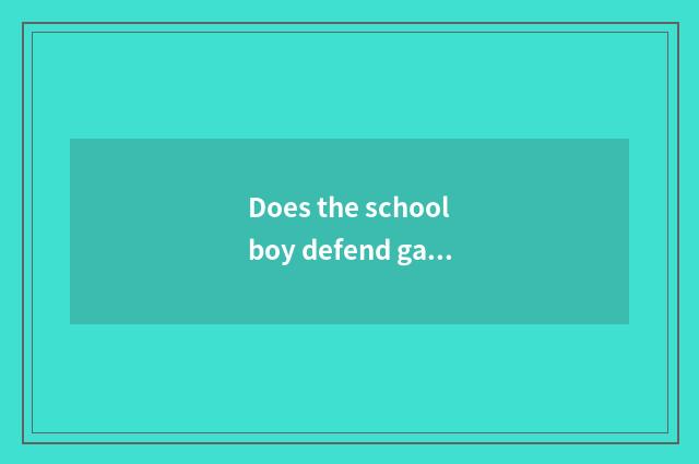 Does the schoolboy defend garment measures level?