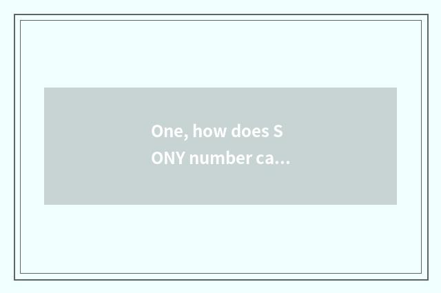 One, how does SONY number camera switch on the mobile phone?