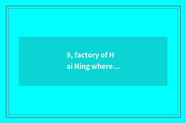 9, factory of Hai Ning where? Is factory of sea peaceful where much?
