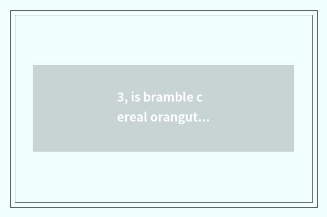 3, is bramble cereal orangutan rare the position?