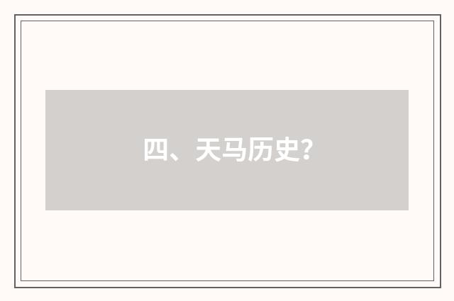 四、天马历史?