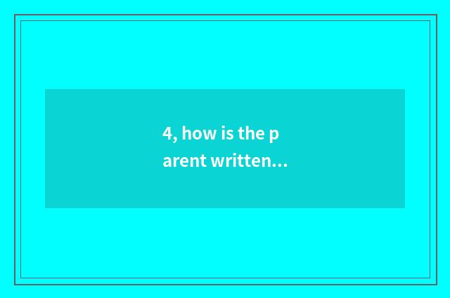 4, how is the parent written to experience of mental health education?