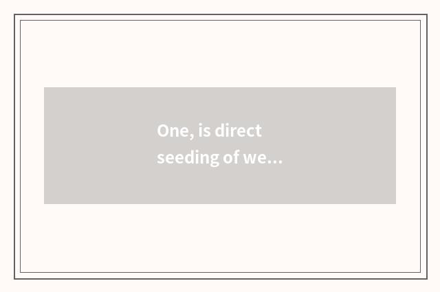 One, is direct seeding of well-informed finance and economics online watch?