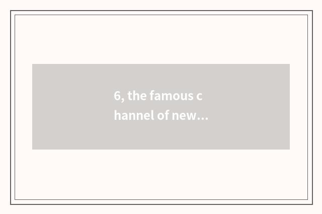 6, the famous channel of news of finance and economics?