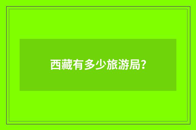 西藏有多少旅游局?