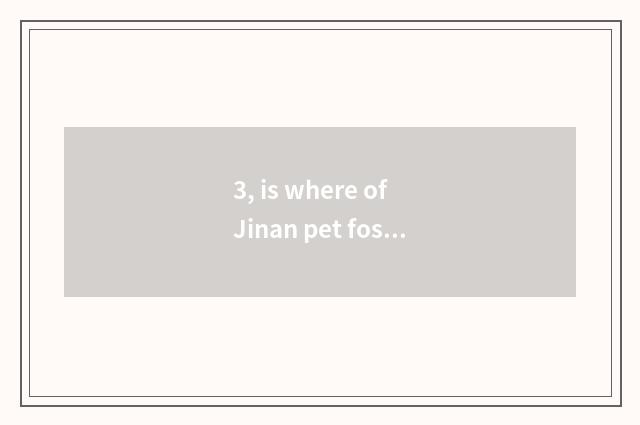3, is where of Jinan pet fosterage better?