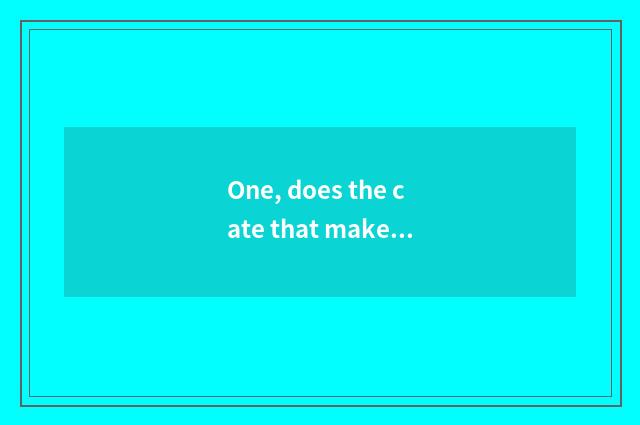 One, does the cate that make prosperous recommend pop chart?