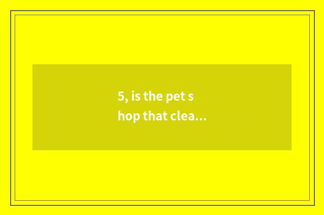 5, is the pet shop that cleans out treasure to go up reliable?