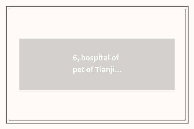 6, hospital of pet of Tianjin town where home is pretty good?