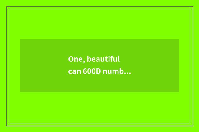 One, beautiful can 600D number camera how is the hand moved right anxious?