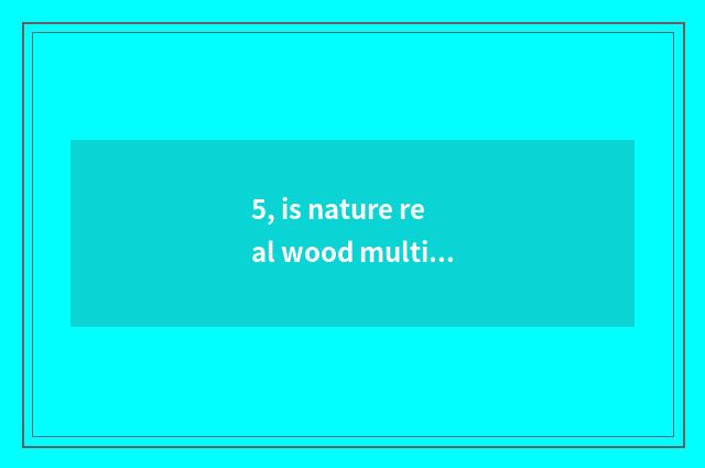 5, is nature real wood multilayer floor environmental protection?