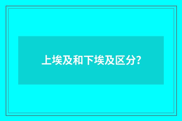 上埃及和下埃及区分？