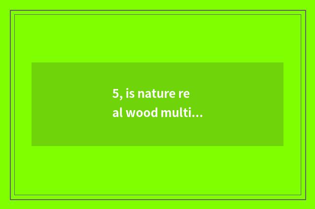 5, is nature real wood multilayer floor environmental protection?