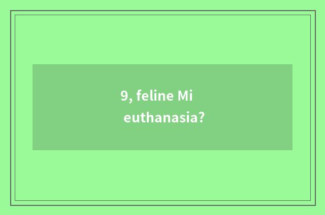 9, feline Mi euthanasia?