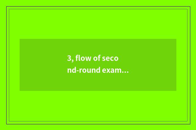 3, flow of second-round exam of graduate student of college of northwest aricult