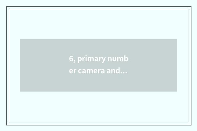 6, primary number camera and mobile phone distinction?