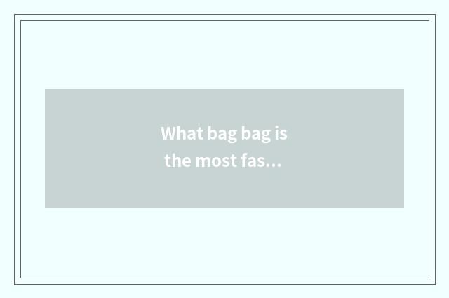 What bag bag is the most fashionable?