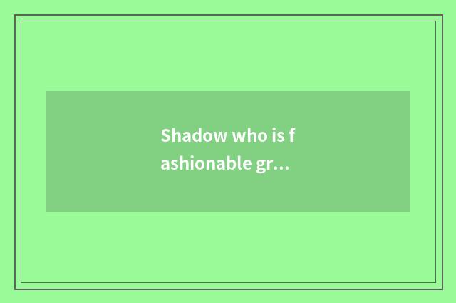 Shadow who is fashionable group president?