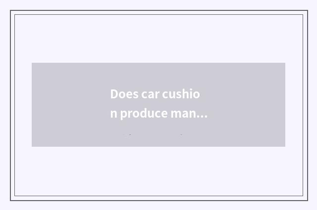 Does car cushion produce manufacturer?