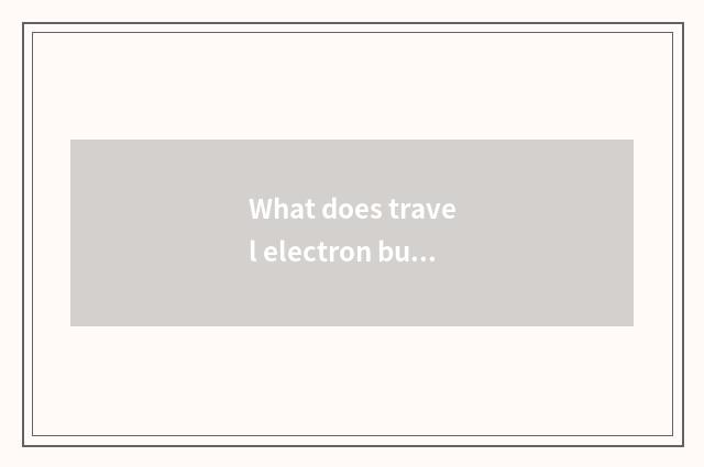 What does travel electron business affairs have to pay setting?