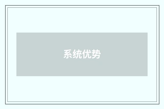 系统优势