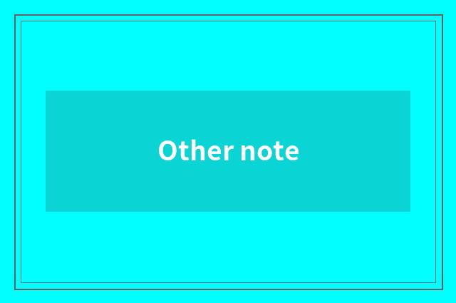 Other note