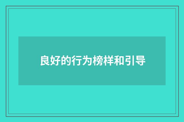 良好的行为榜样和引导