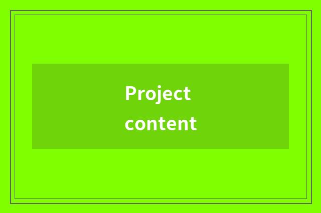 Project content