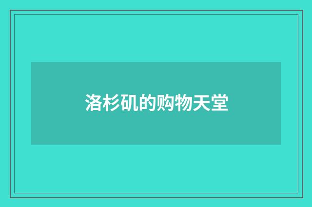 洛杉矶的购物天堂
