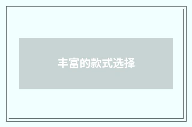 丰富的款式选择