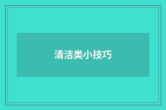 清洁类小技巧