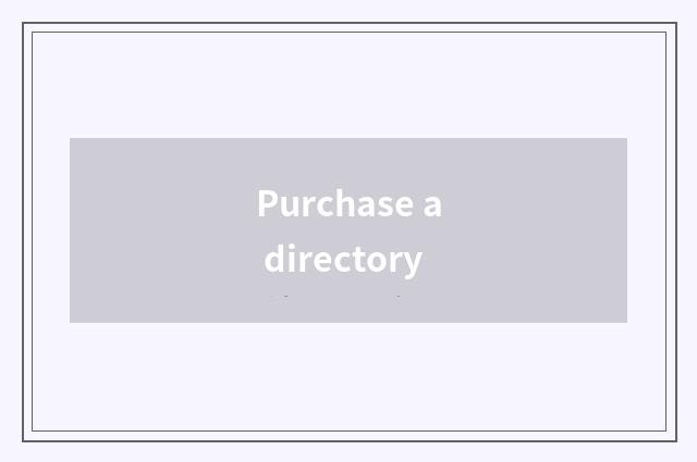 Purchase a directory